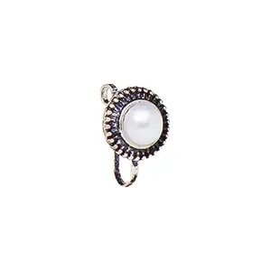 Azai By Nykaa Fashion Stylish Silver Pearl Nose Ring For Women