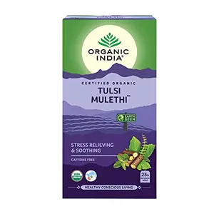 Organic India Tulsi Mulethi 25 Tea Bags (1 bag x 1.8g each)