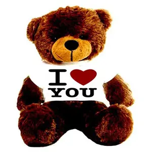 Toy Joy SOFT TOYS Soft Toys Big Teddy Bear Wearing Happy Valentine Day T-Shirt 3 feet chocholate_T Shirt_Happy Valentine Day 06