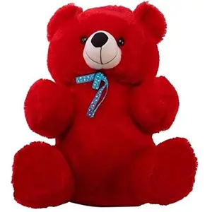 Toy Joy SOFT TOYS Soft Toys Long Soft Lovable Huggable Cute Giant Life Size Teddy Bear Child Safe Best for Birthday Gift Valentine Gift for Girlfriend 2 FEET RED