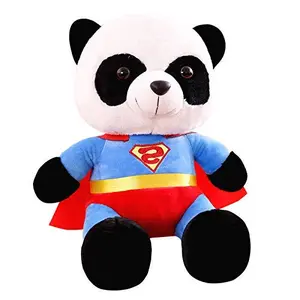 Toy Joy SOFT TOYS Soft Toys Long Soft Lovable Huggable Cute Giant Life Size Teddy Child Safe Best for Birthday Gift/Valentine's Gift for Girlfriend Superman Panda (45cm) Lovely Toy