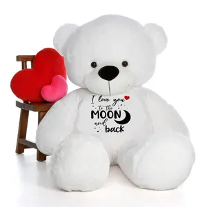 Toy Joy SOFT TOYS Big Teddy Bear for Gift of Any Occasion Wearing a Ã¢¬ÅI Love You to The Moon and Back T-Shirt 3 feet White