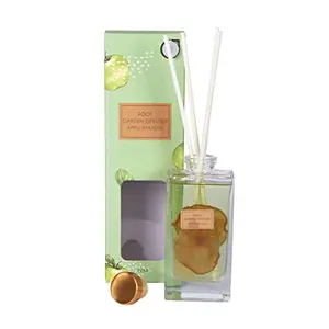 MINISO Scent Reed Diffuser Set Home Fragrance Scent Diffuser Fireless Aromatherapy for BedroomsLiving Roomswith 6 Reed Stickes150ml(Apple Paradise)