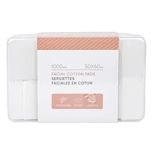 MINISO Cotton Pads for Face 1000 Sheets Soft for Cleaning Wiping Makeup Remover