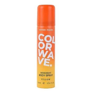 Miniso Color Wave Deodorant Body Spray For Unisex 75ML- Yellow