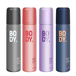 MINISO Deodorant for Unisex Pack of 4 Long Lasting Body Spray