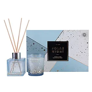 MINISO Galaxy Wax Candle & Reed Diffuser Gift Box for Men&Women (Polar Night)