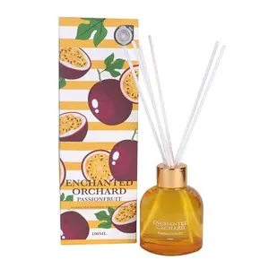 MINISO Scent Diffusers Home Fragrance Flameless Essential Oil with Diffuser Sticks Enchanted Orchard Reed Diffuser 100ML (Passionfruit)