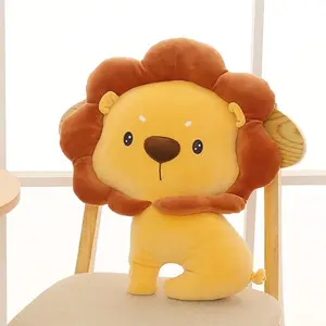 Toy Joy Cute Animal Shaped Cushion for Kids Room (45x45 cm Lion) Animal Cushion for Kids Kids Furnishing Decorative Cot Cushion Nursery Decor Baby Pillows Lion Cushion