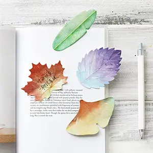 Christmas Vibes Cute Kawaii Stationery Leaf Shaped Sticky Notes (Pack of 2 Assorted) Cute Sticky Notes Sticky Note Pads Kawaii Stationery self Sticky Notes