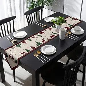 Christmas Vibes Christmas Table Runner Cloth for 6 Seater Table (13x72 inches) Table Runner for Dining Table Christmas Table Runner Xmas Table Runner Christmas Gift