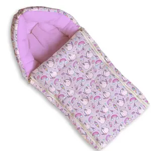 Christmas Vibes Warm Baby Sleeping Bag (Pack of 1 0M-6M Unicorn) Cute Baby Bedding for New Born & Infant Carry Nest Velvet Sleeping Bag Baby Carrying Bag Unisex Baby Sleeping Bed