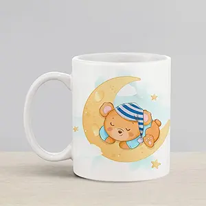 Christmas Vibes Sleeping Bear Cute Mug for Kids and Youngsters (Pack of 1 330 ml) Cute Mug Kids Mug Funny Mug Coffee Mug Birthday Gift Mug Gift for Friends Milk Mugs