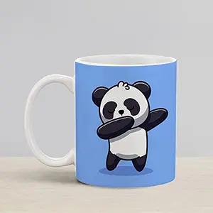 Christmas Vibes Dabbing Panda Cute Mug for Kids and Youngsters (Pack of 1 330 ml) Cute Mug Kids Mug Funny Mug Coffee Mug Birthday Gift Mug Gift for Friends Milk Mugs