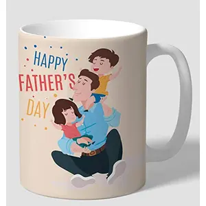 Christmas Vibes Porcelain Bone China Father's Day Coffee Mug (300 ml Multicolour)
