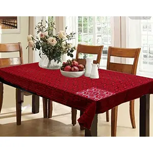 Christmas Vibes Designer Table Cover Cloth for 6 Seater Table (90x60 inches) Table Cloth Table Cover
