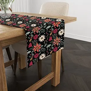 Christmas Vibes Abstract Art Printed Table Runner Cloth for 6 Seater Table (13x72 inches) Table Runner HD Printed Premium Table Runner for Dining Table TR023
