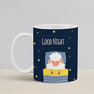 Christmas Vibes Good Night Sheep Cute Mug for Kids and Youngsters (Pack of 1 330 ml) Cute Mug Kids Mug Funny Mug Coffee Mug Birthday Gift Mug Gift for Friends Milk Mugs