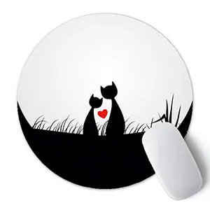 Christmas Vibes Printed Anti Skid Round Mouse Pad for Desktop Computer PCs and Laptops (Pack of 1) Gaming Mouse Pad Round Mousepad RMP137