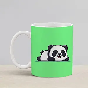 Christmas Vibes Happy Panda Cute Mug for Kids and Youngsters (Pack of 1 330 ml) Cute Mug Kids Mug Funny Mug Coffee Mug Birthday Gift Mug Gift for Friends Milk Mugs
