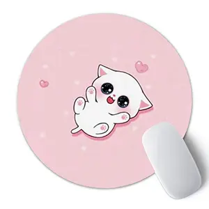 Christmas Vibes Printed Anti Skid Round Mouse Pad for Desktop Computer PCs and Laptops (Pack of 1) Gaming Mouse Pad Round Mousepad RMP209
