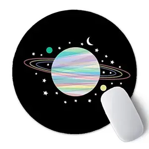 Christmas Vibes Printed Anti Skid Round Mouse Pad for Desktop Computer PCs and Laptops (Pack of 1) Gaming Mouse Pad Round Mousepad RMP11