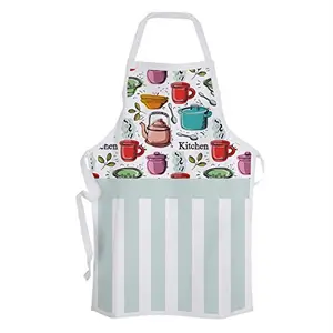 Christmas Vibes Cotton Kitchen Apron - 1 pc Printed Apron Quirky Apron Funny Apron Gifts for Cook Gift for Chef Gift for Wife Gift for mom AP00085