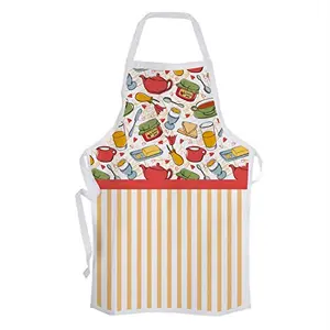 Christmas Vibes Cotton Kitchen Apron - 1 pc Printed Apron Quirky Apron Funny Apron Gifts for Cook Gift for Chef Gift for Wife Gift for mom AP00088