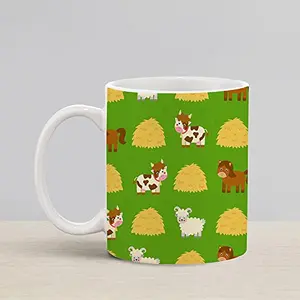 Christmas Vibes Moo Cows Cute Mug for Kids and Youngsters (Pack of 1 330 ml) Cute Mug Kids Mug Funny Mug Coffee Mug Birthday Gift Mug Gift for Friends Milk Mugs