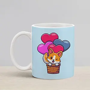Christmas Vibes Fox in Love Cute Mug for Kids and Youngsters (Pack of 1 330 ml) Cute Mug Kids Mug Funny Mug Coffee Mug Birthday Gift Mug Gift for Friends Milk Mugs