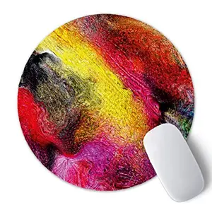 Christmas Vibes Printed Anti Skid Round Mouse Pad for Desktop Computer PCs and Laptops (Pack of 1) Gaming Mouse Pad Round Mousepad RMP136