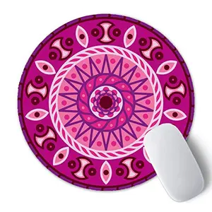 Christmas Vibes Printed Anti Skid Round Mouse Pad for Desktop Computer PCs and Laptops (Pack of 1) Gaming Mouse Pad Round Mousepad RMP129