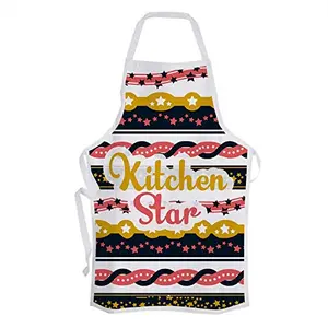 Christmas Vibes Cotton Kitchen Apron - 1 pc Printed Apron Quirky Apron Funny Apron Gifts for Cook Gift for Chef Gift for Wife Gift for mom AP00152