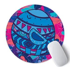 Christmas Vibes Printed Anti Skid Round Mouse Pad for Desktop Computer PCs and Laptops (Pack of 1) Gaming Mouse Pad Round Mousepad RMP93
