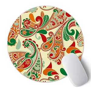 Christmas Vibes Printed Anti Skid Round Mouse Pad for Desktop Computer PCs and Laptops (Pack of 1) Gaming Mouse Pad Round Mousepad RMP99