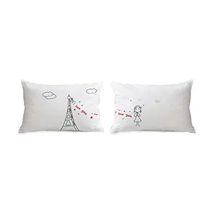 Christmas Vibes Couple Pillow Cover (2 Pieces) - White