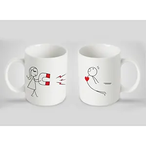 Christmas Vibes Ceramic Couple Mug (Multicolor) - 2 PC
