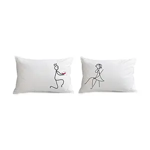 Christmas Vibes Couple Pillow Cover (2 Pieces) - White