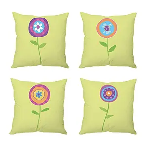 Christmas Vibes Floral Cushion Covers(4 Pieces)