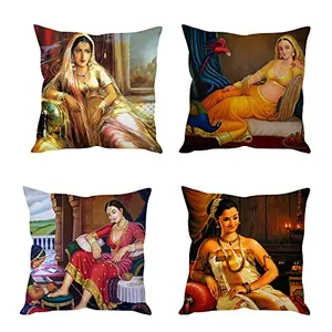 Christmas Vibes Traditional Women Cushion Covers(4 Pieces)