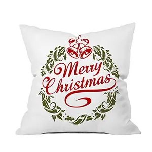 Christmas Vibes Christmas Cushion Cover for Living Room Sofa (Pack of 1 16x16 inch) Christmas Theme Cushion Cover Sofa Cushion Cover Christmas Decor