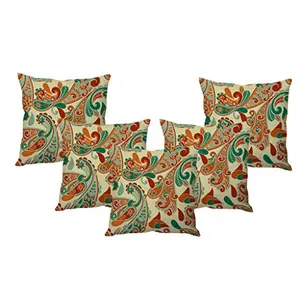 Christmas Vibes Designer Floral Cushion Covers (5 Pieces)