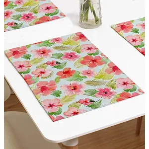 Christmas Vibes Premium Cotton Placemats Table Mats Set of 4 12x18 inches (45x30 cm) Washable