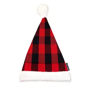 Christmas Vibes plush SANTA CAP for christmas new year party Made in India. For Twins & Adults (3385-P)