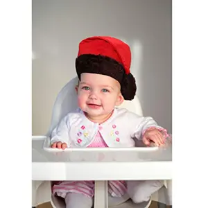 Christmas Vibes Brands Brown Plush Santa Cap for Christmas New Year Party & Made in India. Pack of ONE for 6-24 Month(3392N13)