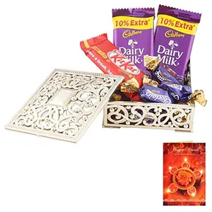 SFU E Com Dairy Milk & Nestle Chocolate Gift Box| Diwali Chocolate Gift | Premium Diwali Chocolate Gift with Greeting Card | Chocolate Gift for Diwali New Year Wishes | 196