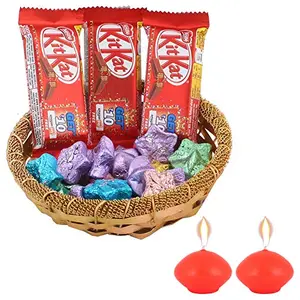 SFU E Com Nestle Chocolate Gift Combo| Diwali Chocolate Gift | Premium Diwali Candle with Chocolate Hamper | Chocolate Gift Hamper | 320