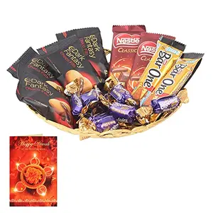 SFU E Com Nestle and Dark Fantasy Chocolate Gift Hamper| Diwali Chocolate Gift | Premium Diwali Chocolate Gift with Greeting Card | Chocolate Gift for Diwali New Year Wishes | 1079