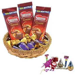 Nestle Classic & Choclairs Gold Chocolates Gift Hamper | Premium Chistmas Chocolate Gift & Christmas Kit | Christmas Chocolate Gift Hamper | 314