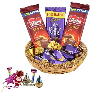 Nestle Classic & Choclairs Gold Chocolates Gift Hamper | Premium Chistmas Chocolate Gift & Christmas Kit | Christmas Chocolate Gift Hamper | 315